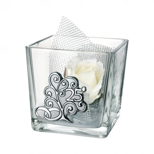 VASO CUBE ALBERO VITA 25° ANN.CM.12X12