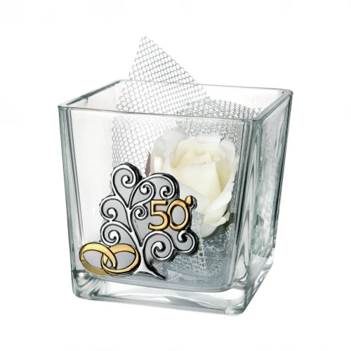 VASO CUBE ALBERO VITA 50° ANN. cm. 8x8