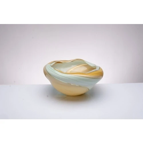 Vaso Solidale Cuorematto in Vetro con Sfumature Dorate cm.29x15