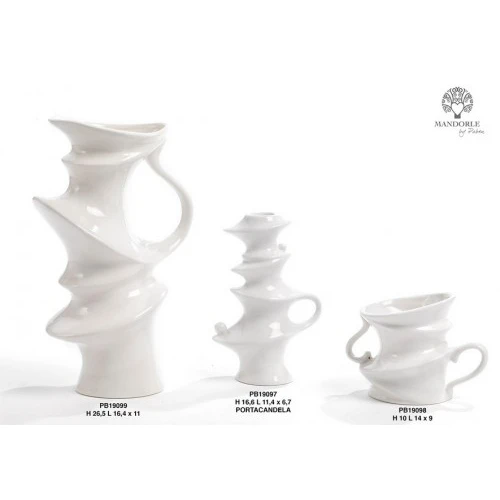 VASO STILIZZATO 26.5 CM PORCELLANA