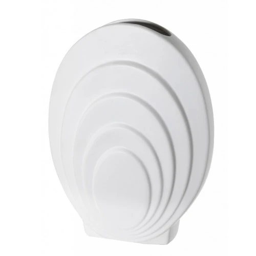 VASO OVALE BIANCO H. 31