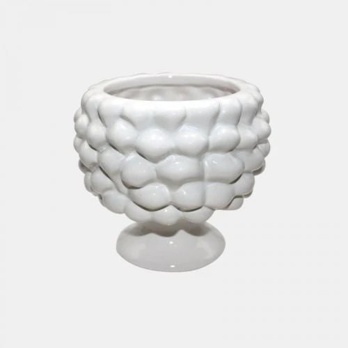 VASO PIGNA SICILIANA BIANCO cm.13