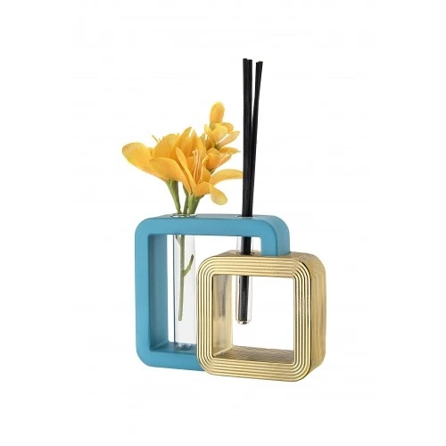 VASO PROFUMATORE QUADRO 10X13 OTTANIO/ORO