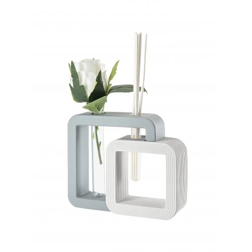 VASO PROFUMATORE QUADRO 10X13 CARTA DA ZUCCHERO/BIANCO