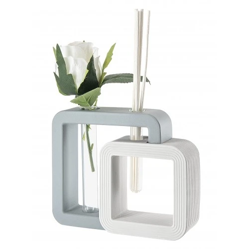 VASO PROFUMATORE QUADRO 27X23 CARTA DA ZUCCHERO/BIANCO