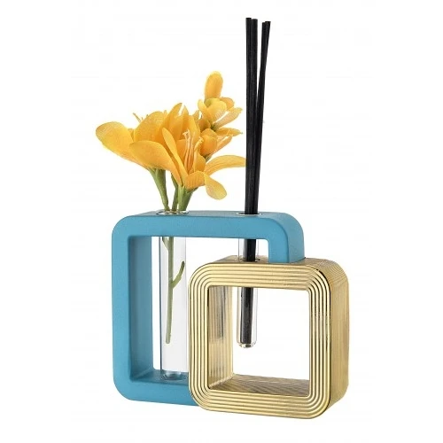 VASO PROFUMATORE QUADRO 27X23 OTTANIO/ORO