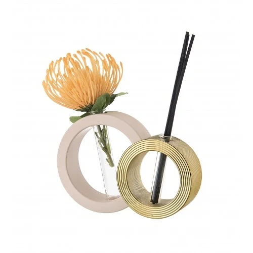 VASO PROFUMATORE TONDO 15X10 CIPRIA/ORO