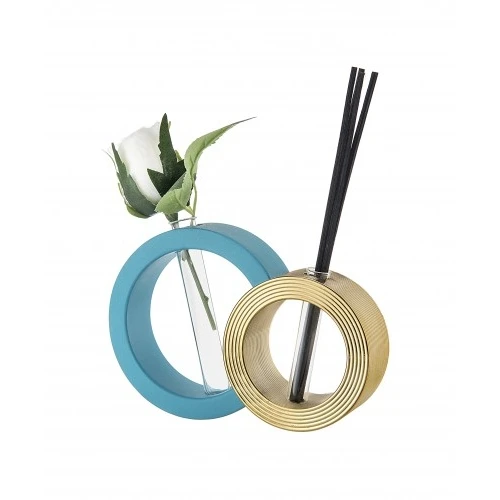 VASO PROFUMATORE TONDO 15X10 OTTANIO/ORO