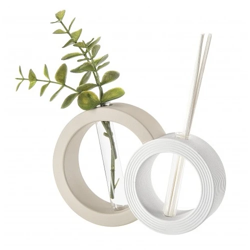 VASO PROFUMATORE TONDO 21X30 NOCCIOLA/BIANCO