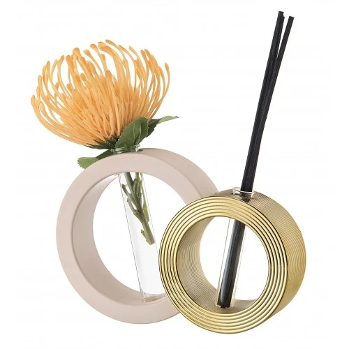 VASO PROFUMATORE TONDO 21X30 CIPRIA/ORO