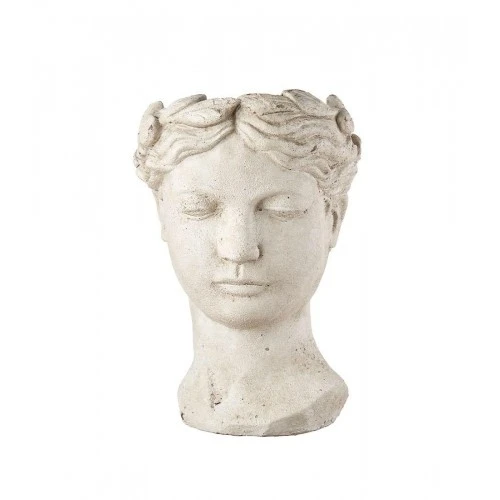 Vaso scultura testa donna