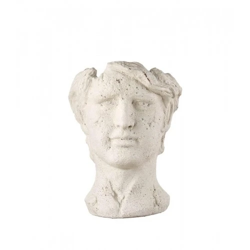 Vaso scultura testa uomo