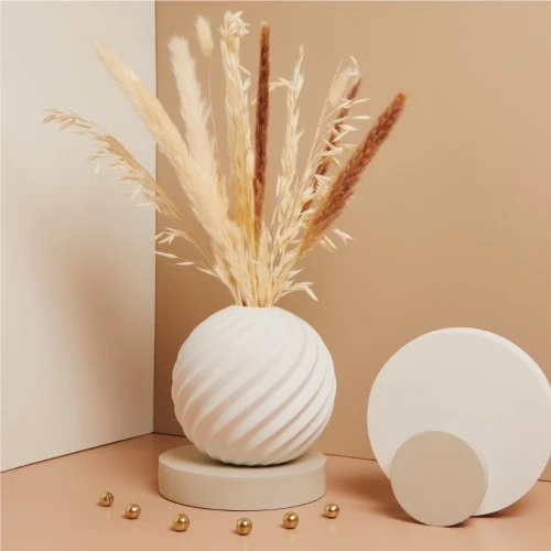 VASO TONDO SPIRALE BIANCO - CLARALUNA 2025