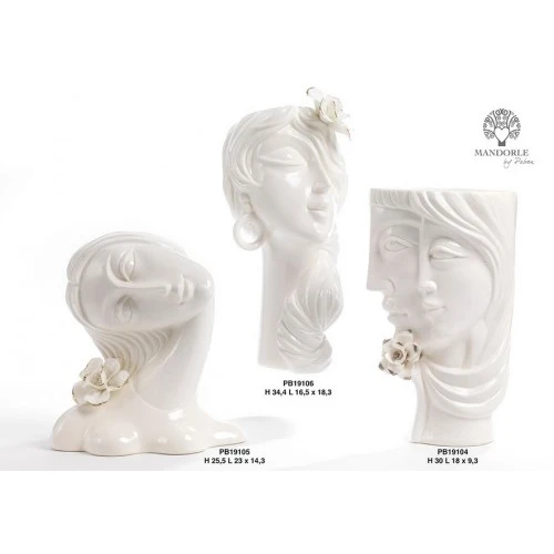 VASO VOLTO DONNA 34.4 CM. PORCELLANA