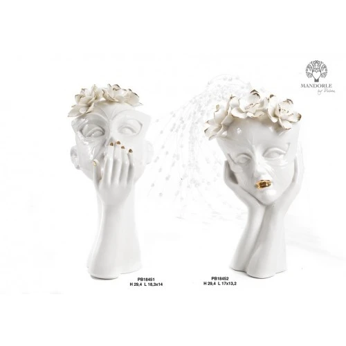 VASO VOLTO DONNA MASCHERA 29.4 CM. PORCELLANA