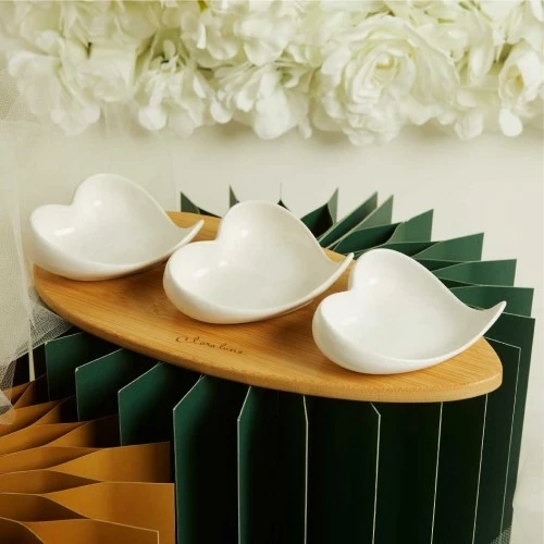 SET APERITIVI BAMBOO CON 3 CIOTOLE - CLARALUNA BOMBONIERE UTILI cm. 28x12,5x1