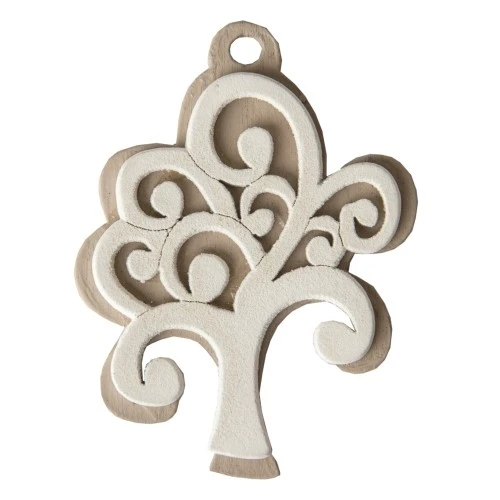 ALBERO BIANCO E MARRONE IN LEGNO 5 CM