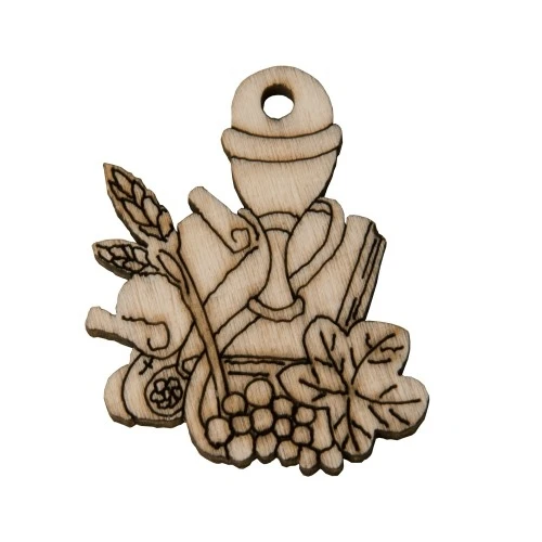 DECORAZIONE IN LEGNO PER COMUNIONE 4 CM