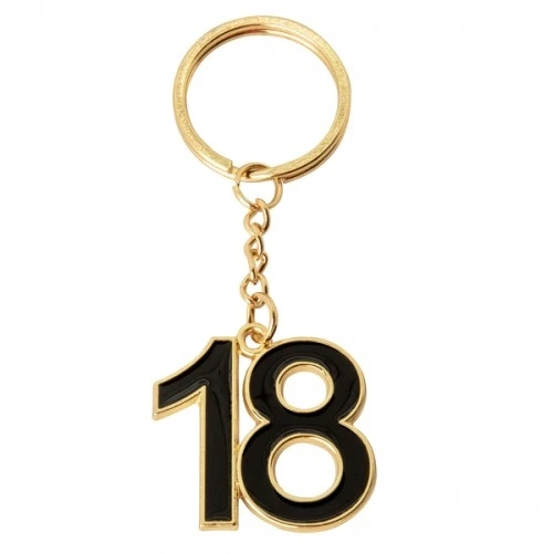 PORTACHIAVI 18° COMPLEANNO NERO CM.3,5 