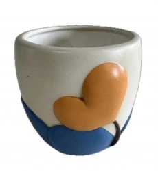 VASETTO IN CERAMICA EGAN - CUORE CM.12x12