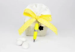 Sacchettini portaconfetti con penna - bomboniera matrimonio / laurea Margot Italia 