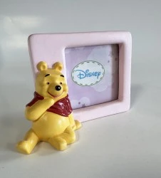 Winnie the Pooh DISNEY PORTAFOTO CERAMICA ORIGINALE EGAN ROSA CM.11x17