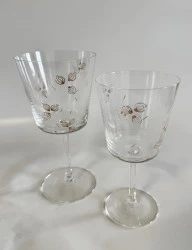 SET 12 BICCHIERI ACQUA/VINO MOLATI E DECORATI