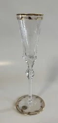 FLUTE CHAMPAGNE IN CRISTALLO MOLATO FILO ORO - MOSER
