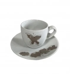 12 TAZZINE DA CAFFE' IN FINE PORCELLANA