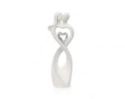 Statua innamorati con cuore argento simbolo infinito - Bongelli