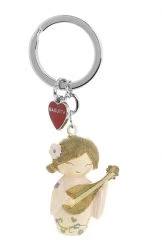 KOKESHI CON MANDOLINO ROSA