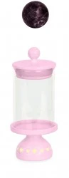 CONT.ROSA CON COPERCHIO E LED