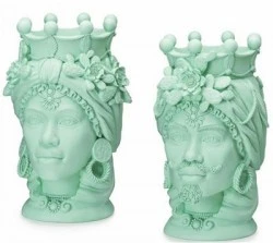 COPPIA TESTE DI MORO VERDE MENTA