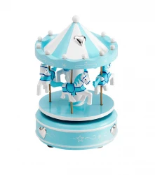GIOSTRA CARILLON CON CUORICINI CELESTE