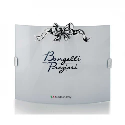 Portafoto da tavolo di design moderno con fiocco in argento